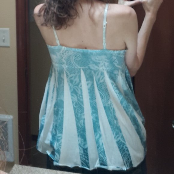 Mudd Blue & White Babydoll Tank - Picture 3 of 12